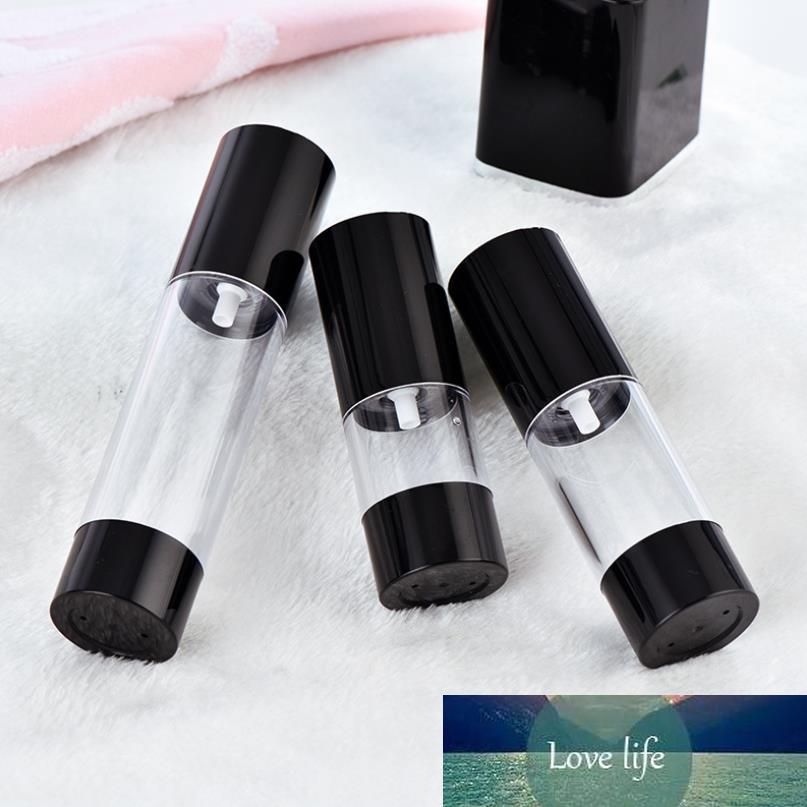 wholesale hot sale new 15ml 30ml 50ml black airless pump bottle empty,30 ml plastic airless Refillable Bottles SN1230