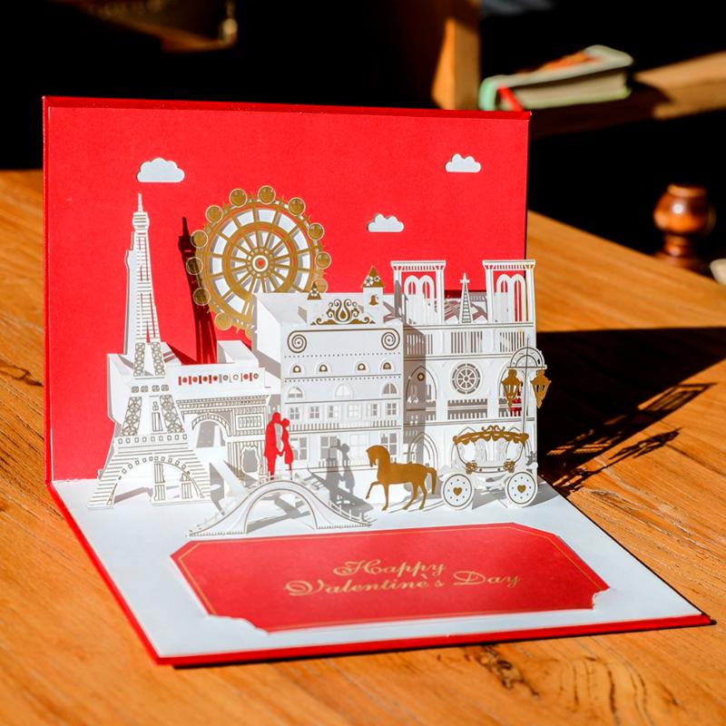 10 pieces/lot) Top Class 3D Up Couple Wedding Invitation Card Red Valentine's Gift Postcard Ferris Wheel Castle Card G1036R
10 pieces/lot) Top Class 3D Up Couple Wedding Invitation Card Red Valentine's Gift Postcard Ferris Wheel Castle Card G1036R