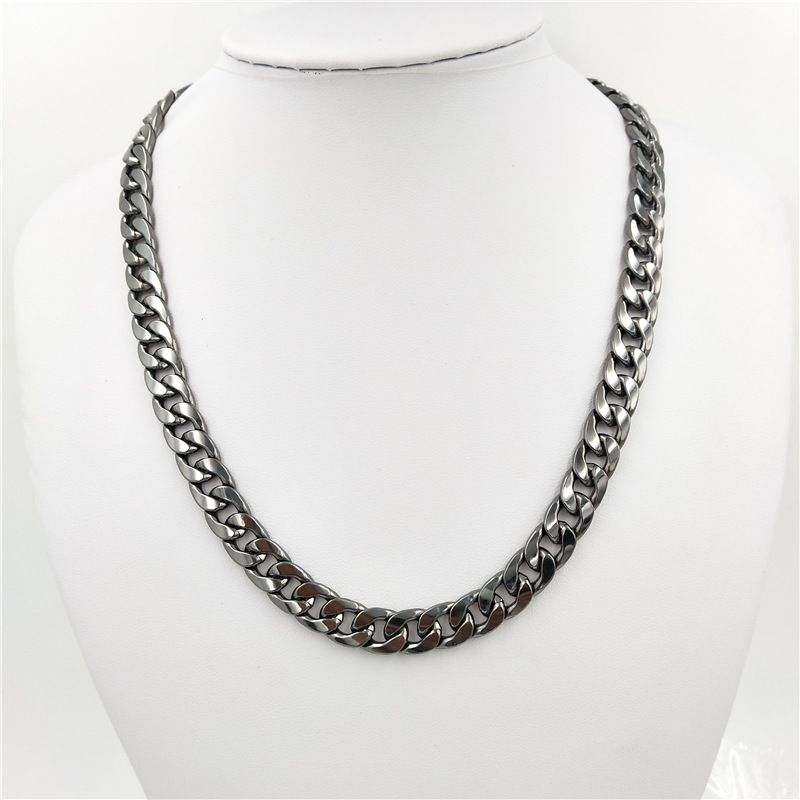 Wholesale mens necklace Miami Cuban Link Chain Necklace 1cm Silver/Gold Color Curb Chain For Men Jewelry