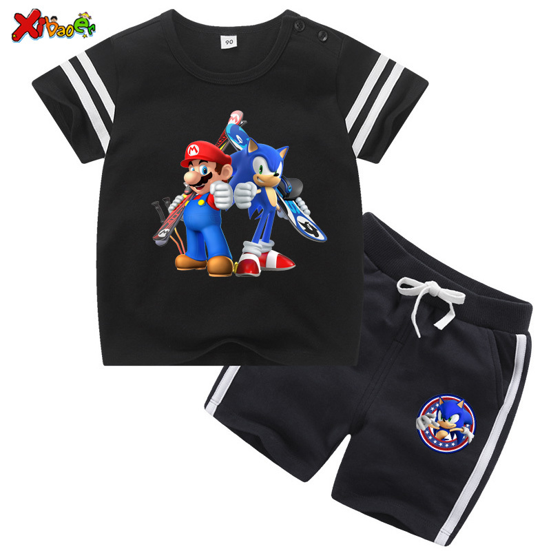 children clothing sets boys clothes t shirt Summer sonic cartoon suits toddler girls sets top+pant 2Pcs sets sports suit baby, White
children clothing sets boys clothes t shirt Summer sonic cartoon suits toddler girls sets top+pant 2Pcs sets sports suit baby, White