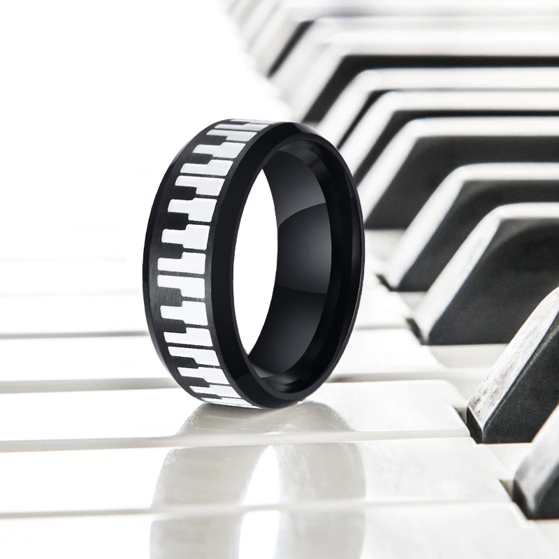 UNIQUE KEYBOARD RING FOR MEN STAINLESS STEEL MUSIC PIANO FLAT PROFILE TWO TONE RING 
UNIQUE KEYBOARD RING FOR MEN STAINLESS STEEL MUSIC PIANO FLAT PROFILE TWO TONE RING