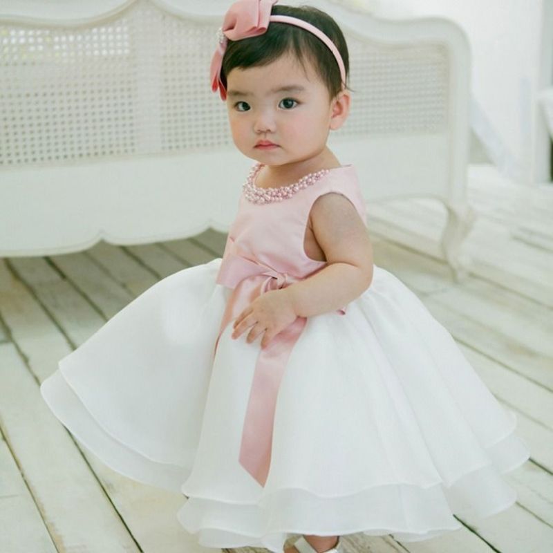 Korean-Style Newborn Toddler Baby Girl Baby's 100-Day Wedding Dress Princess Puff Dress beads bodice Christmas gift, Pink white
Korean-Style Newborn Toddler Baby Girl Baby's 100-Day Wedding Dress Princess Puff Dress beads bodice Christmas gift, Pink white
