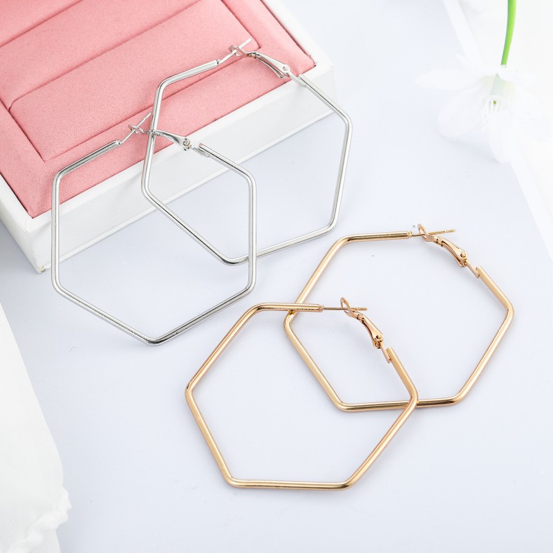 Alloy Big Hexagon Hoop Earrings For Women Punk Style Geometric Shape Dangle Earrings Party Jewelry Gift
Alloy Big Hexagon Hoop Earrings For Women Punk Style Geometric Shape Dangle Earrings Party Jewelry Gift