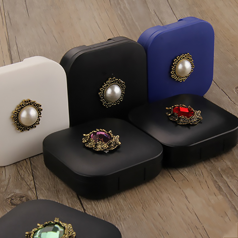 Mini Mirror Contact Lens Travel Kit Lenses Box Holder Plastic Hard Container For Contact Lens Travel Case