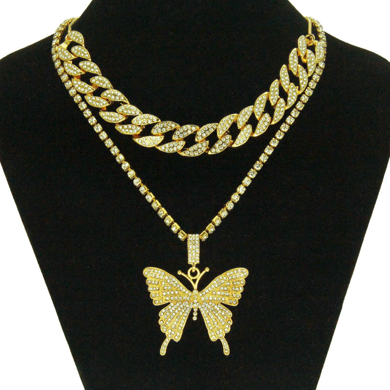 Hip Hop Iced Out Rhinestone Big Butterfly Pendant Necklace Cuban Chain Set for Women Statment Bling Crystal Animal Choker Jewelry
Hip Hop Iced Out Rhinestone Big Butterfly Pendant Necklace Cuban Chain Set for Women Statment Bling Crystal Animal Choker Jewelry