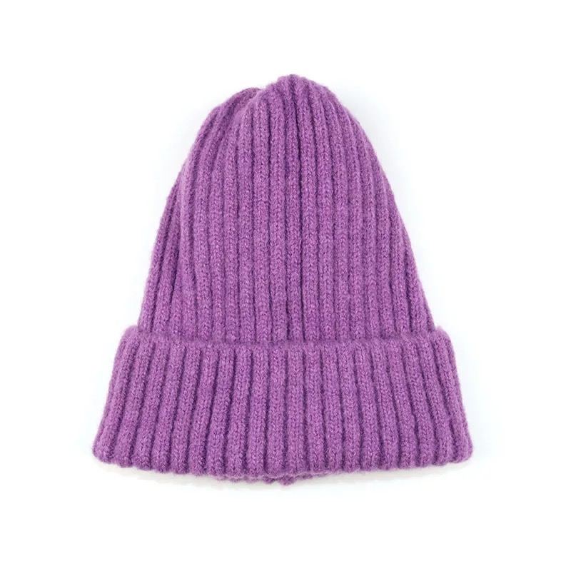 Children Campaniform Hat Simple Versatile Woolen Caps Candy Color 10 Colors Knitted Kids Beanie Wholesale