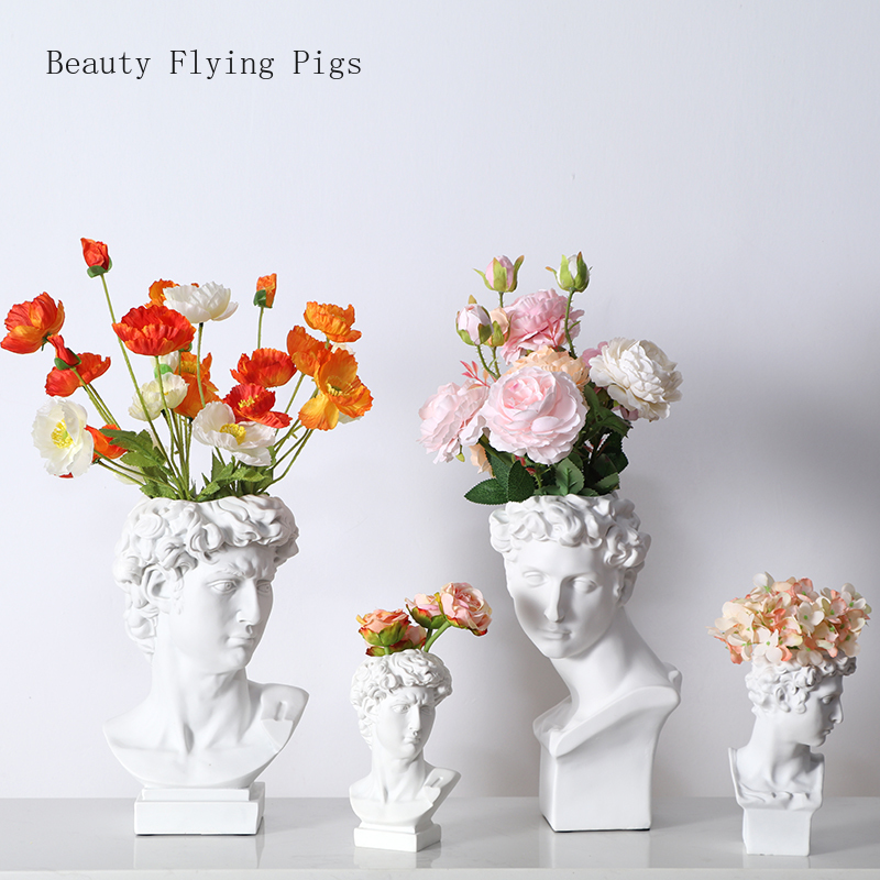 1Pcs Large David portrait sculpture flower pot plant flower creative cute small potted ornament decoration art white resin vase
1Pcs Large David portrait sculpture flower pot plant flower creative cute small potted ornament decoration art white resin vase