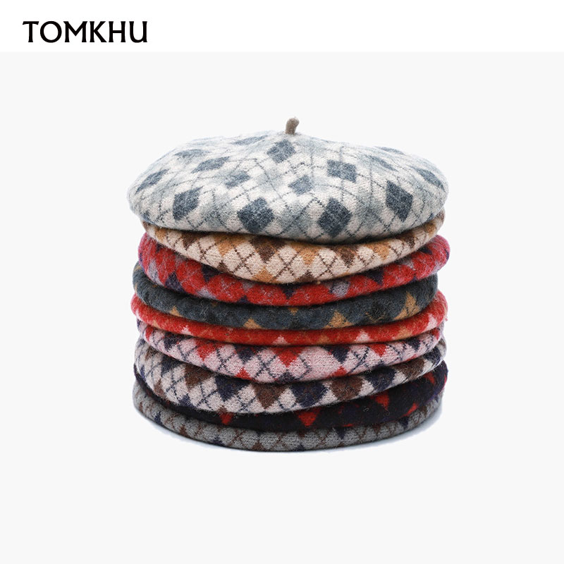 TOMKHU Winter Warm Faux Wool Beret Women Girls French Artist Beanie Hat Cap Check Color Stitching Flat Top Caps Warmers 2021 New
TOMKHU Winter Warm Faux Wool Beret Women Girls French Artist Beanie Hat Cap Check Color Stitching Flat Top Caps Warmers 2021 New