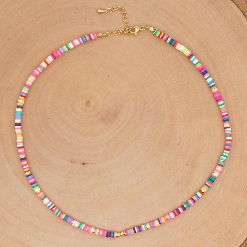 Go2Boho African Necklace Rainbow 4mm Polymer Clay Beads Handmade Collier Vinyl Heishi Necklaces Jewellery 2020 New Fashion
Go2Boho African Necklace Rainbow 4mm Polymer Clay Beads Handmade Collier Vinyl Heishi Necklaces Jewellery 2020 New Fashion