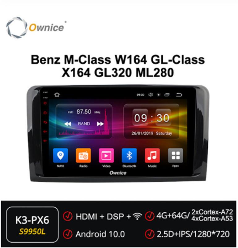 Ownice Octa Core Android 10.0 Car DVD Player ForMercedes- M-Class W164 GL-Class X164 GL320 ML280 GPS Radio SPDIF Navigation
Ownice Octa Core Android 10.0 Car DVD Player ForMercedes- M-Class W164 GL-Class X164 GL320 ML280 GPS Radio SPDIF Navigation