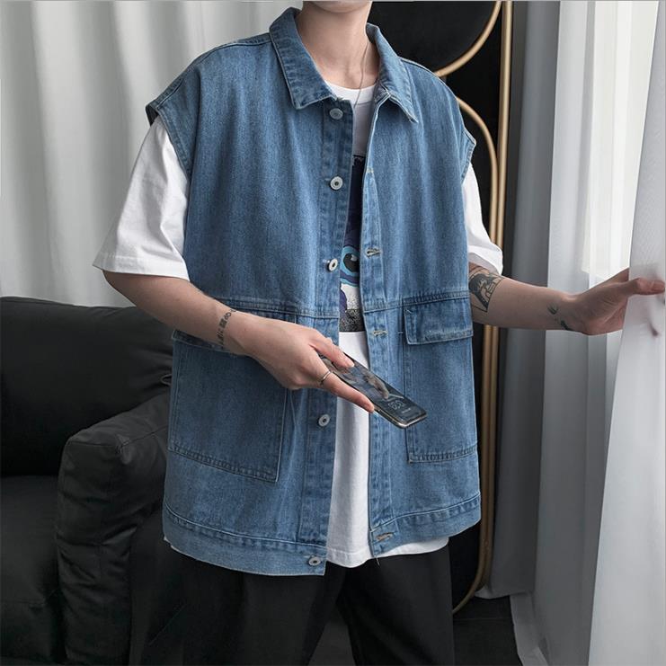 New Men' Denim Vest Fashion Casual Classic Style Loose Waistcoat Vest Jean Jacket Coat Male Blue Black Sleeveless Jacket 
New Men' Denim Vest Fashion Casual Classic Style Loose Waistcoat Vest Jean Jacket Coat Male Blue Black Sleeveless Jacket