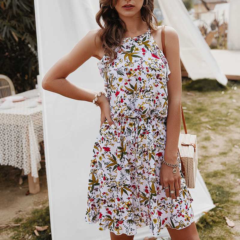 Vintage Floral Printed Beach Dress Women Summer 2020 Sleeveless Sling Mini Dress Woman Casual Sashes Ruffle Vestidos, Red
Vintage Floral Printed Beach Dress Women Summer 2020 Sleeveless Sling Mini Dress Woman Casual Sashes Ruffle Vestidos, Red