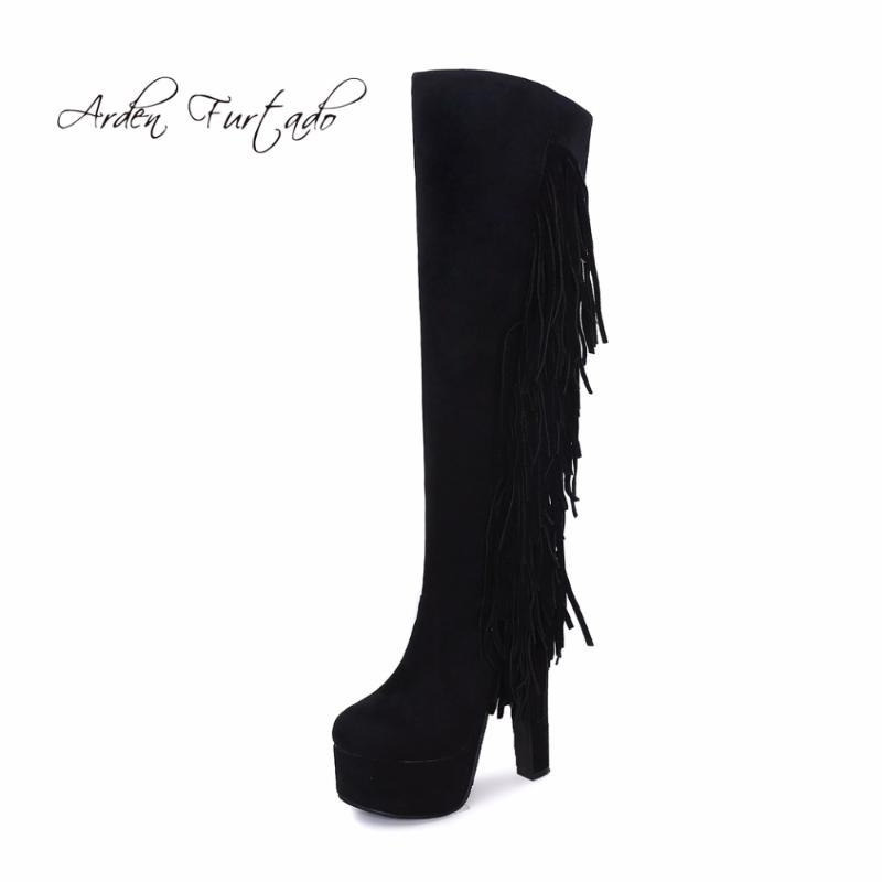 Arden Furtado 2020 autumn winter new high heels 15cm big size 40-48 platform tassels round toe red grey zipper knee high boots, Black
Arden Furtado 2020 autumn winter new high heels 15cm big size 40-48 platform tassels round toe red grey zipper knee high boots, Black
