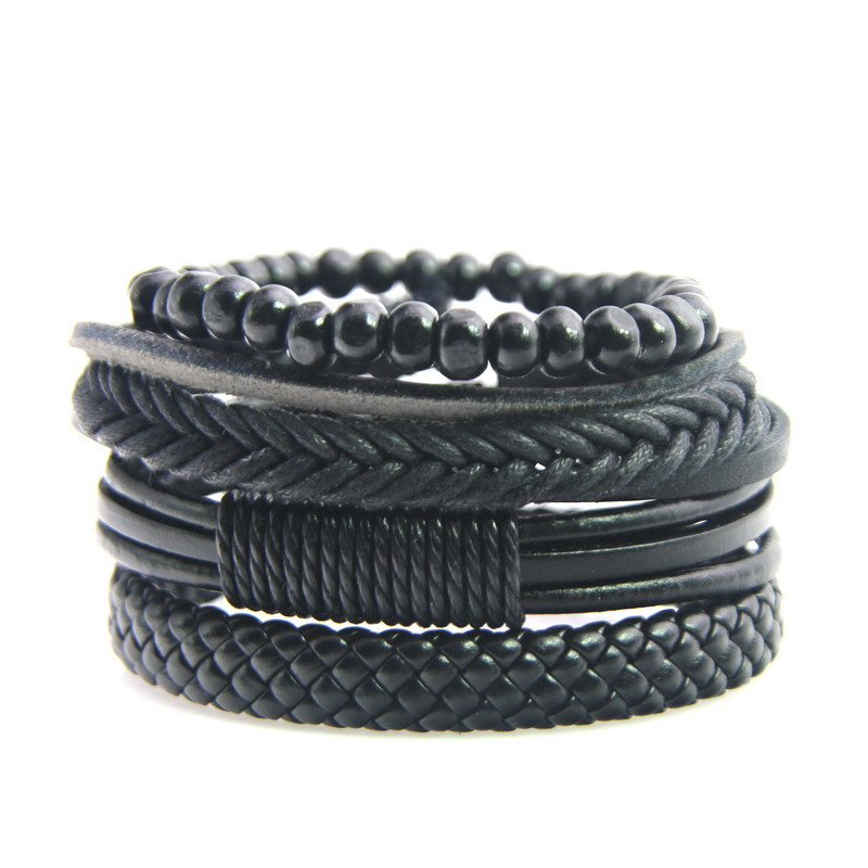 Black Leather Bracelet Men Multilayer Braid Bracelets & Bangles Punk Wrap Bracelets for Women Punk Casual Men Jewelry
Black Leather Bracelet Men Multilayer Braid Bracelets & Bangles Punk Wrap Bracelets for Women Punk Casual Men Jewelry