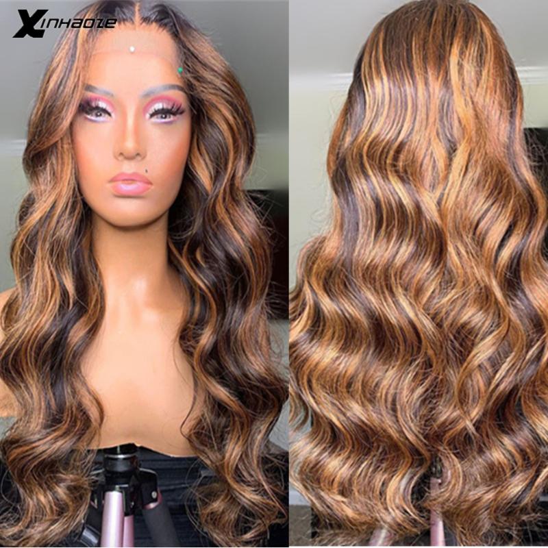 Brown Body Wave Middle Part 13x6 Lace Front Human Hair Wigs For Women Pre Plucked Brazilian Remy Highlight Auburn Lace Front Wig, 13x4 middle part wig
Brown Body Wave Middle Part 13x6 Lace Front Human Hair Wigs For Women Pre Plucked Brazilian Remy Highlight Auburn Lace Front Wig, 13x4 middle part wig