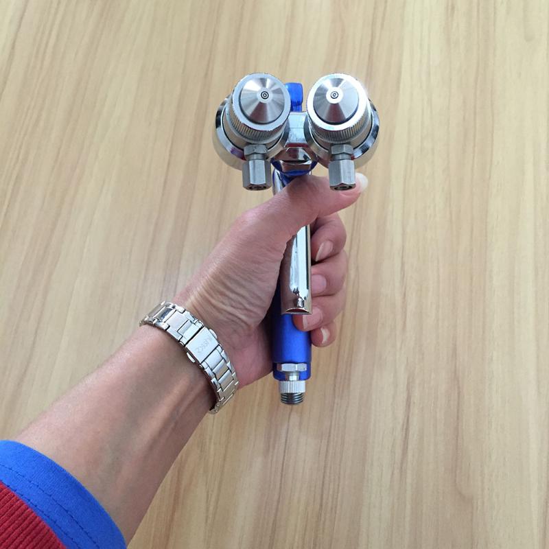 SAT1201 double nozzle gun stainless steel nozzle spray gun air compressor pistol air spraying spray paint brush
SAT1201 double nozzle gun stainless steel nozzle spray gun air compressor pistol air spraying spray paint brush