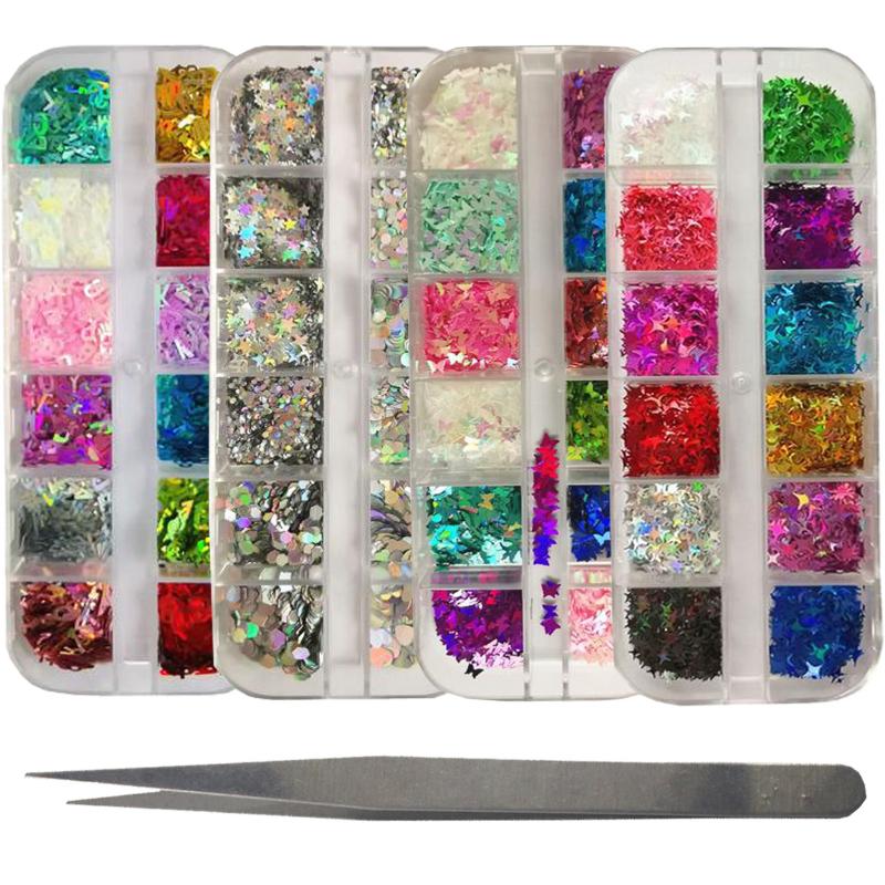 Nail Art Design Glitter Sequins Kit Holographic Silver Glitter Flakes Butterfly Star Heart Glitters Nail Decor Resin Crafts DIY
Nail Art Design Glitter Sequins Kit Holographic Silver Glitter Flakes Butterfly Star Heart Glitters Nail Decor Resin Crafts DIY