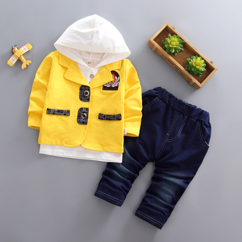 Children Fashion Baby Boys Clothes Toddler Clothing Cotton Long Sleeve Coats Hoodies Tops Pants Casual Outerwear Sets, Yellow
Children Fashion Baby Boys Clothes Toddler Clothing Cotton Long Sleeve Coats Hoodies Tops Pants Casual Outerwear Sets, Yellow