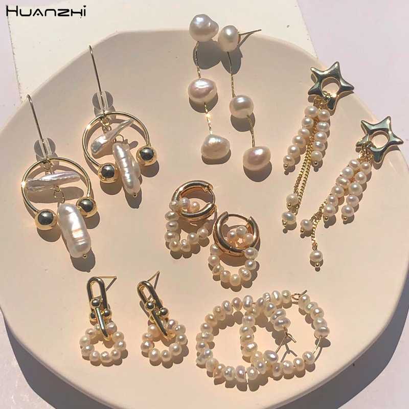 HUANZHI 2020 New Natural Freshwater Pearl Star Chain Long Tassel Geometric Metal Hoop Earrings for Women Jewelry
HUANZHI 2020 New Natural Freshwater Pearl Star Chain Long Tassel Geometric Metal Hoop Earrings for Women Jewelry