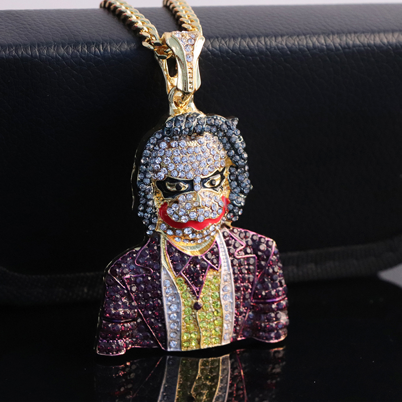 Fashion Trend Hip-Hop Gotham City Clown Stainless Steel Pendant Necklace Set With Exquisite Rhinestone Necklaces for Men Jewelry
Fashion Trend Hip-Hop Gotham City Clown Stainless Steel Pendant Necklace Set With Exquisite Rhinestone Necklaces for Men Jewelry