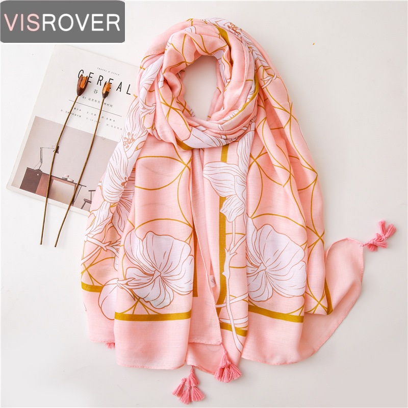 Visrover 2020 Flower Print Beach Scarf Viscose Big Scarf Floral Hijab Hair Women Scarfs Fashionable Spring Scarves
Visrover 2020 Flower Print Beach Scarf Viscose Big Scarf Floral Hijab Hair Women Scarfs Fashionable Spring Scarves