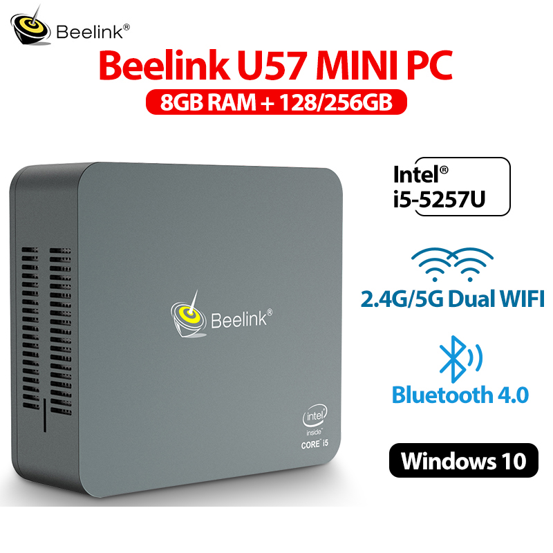Beelink U57 88G RAM 128GB/256GB Mini PC Windows 10 Gamer Intel Core -5257U Dual WIFI bluetooth 4.0 1000M LAN USB3.0 Computer
Beelink U57 88G RAM 128GB/256GB Mini PC Windows 10 Gamer Intel Core -5257U Dual WIFI bluetooth 4.0 1000M LAN USB3.0 Computer