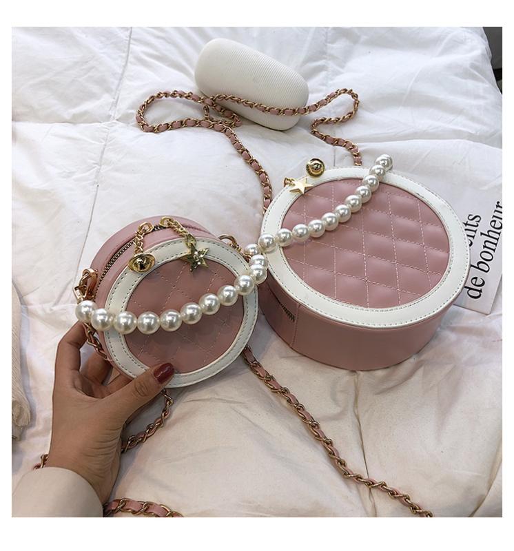 Wild foreign style small round bag 2020 new fashion pearl chain bag shoulder messenger, A12x7x12
Wild foreign style small round bag 2020 new fashion pearl chain bag shoulder messenger, A12x7x12