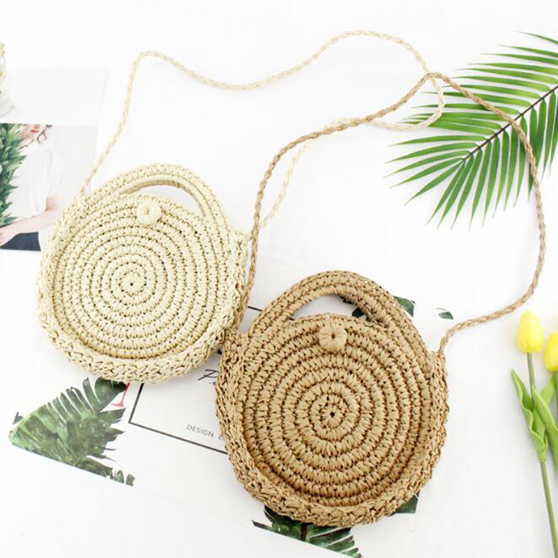 Women Woven Hand-held Round Paper Rope Handmade Small Fresh Straw Bag Messenger Woven Beach Bag, Light brown
Women Woven Hand-held Round Paper Rope Handmade Small Fresh Straw Bag Messenger Woven Beach Bag, Light brown
