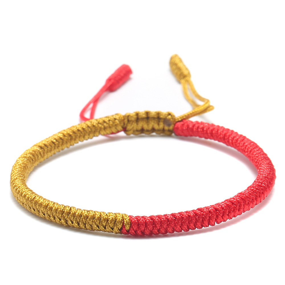 Handmade Tibetan Buddhist Lucky Rope Bracelet Men Loyalty Tibetan Buddhist Knots Size Adjustable Bracelet For Women