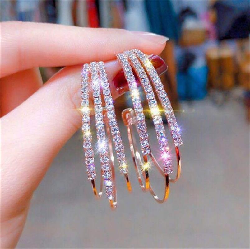 New Exaggerated Cubic Zirconia Zircon Geometric Round Earrings Korean Temperament Earrings Female Female
New Exaggerated Cubic Zirconia Zircon Geometric Round Earrings Korean Temperament Earrings Female Female