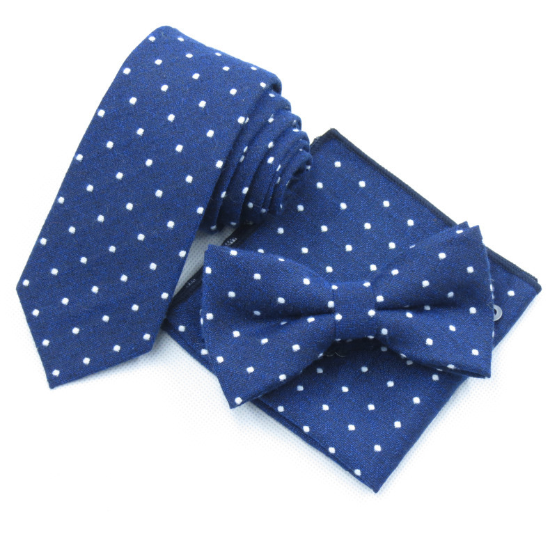 Skinny Tie Set Pocket Square Set 7 Style New Cotton Navy Dot Fashion Mens Neck Tie Bowtie Cravat Men Necktie Wedding Ties
Skinny Tie Set Pocket Square Set 7 Style New Cotton Navy Dot Fashion Mens Neck Tie Bowtie Cravat Men Necktie Wedding Ties