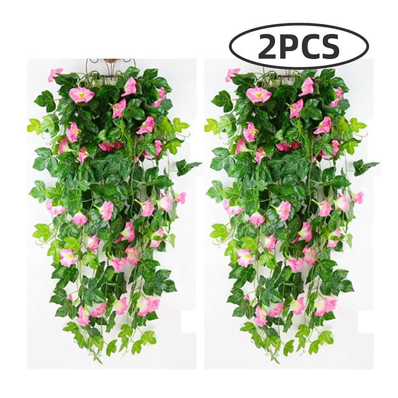 2pcs (90cm/pc) Artificial Trumpet Flower Vine with Green Leaves Fake Green Plant Wedding Garden DIY Hanging Garland Wall Decor, White
2pcs (90cm/pc) Artificial Trumpet Flower Vine with Green Leaves Fake Green Plant Wedding Garden DIY Hanging Garland Wall Decor, White