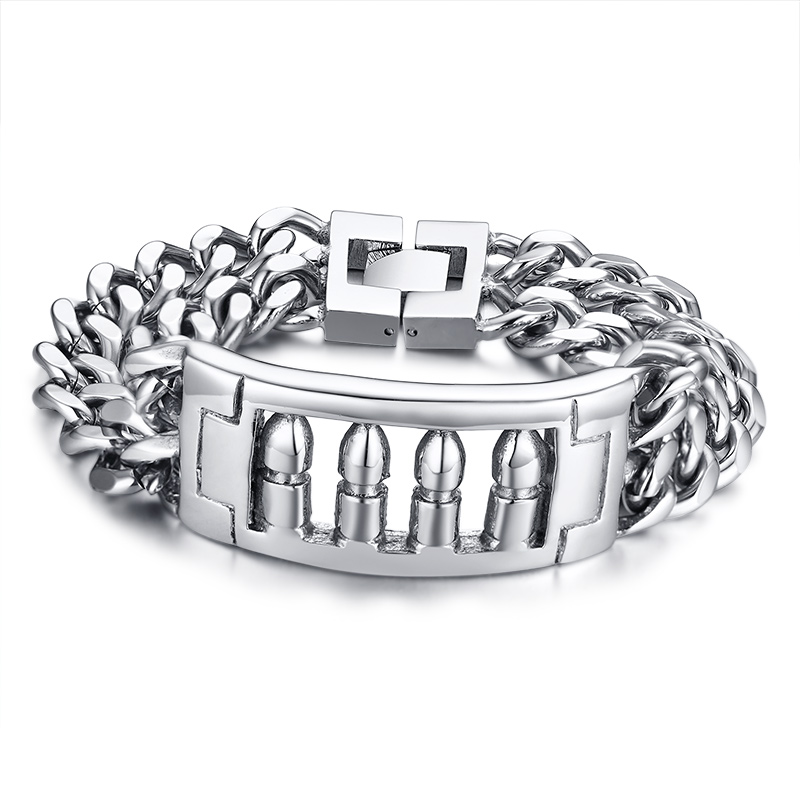 Charm Bracelets Fashion Men's Shape Heavy Double Cuban Curb Chain Bracelet Hip-Hop Style Stainless Steel Domineering Men Jewelry
Charm Bracelets Fashion Men's Shape Heavy Double Cuban Curb Chain Bracelet Hip-Hop Style Stainless Steel Domineering Men Jewelry