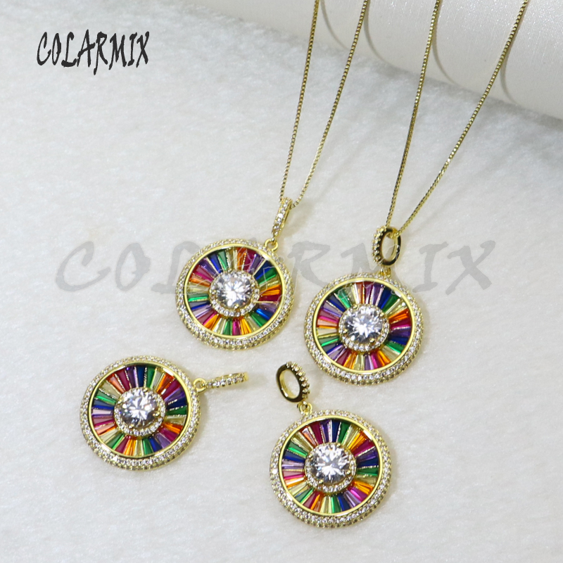5 pcs rainbow round pendants necklace rainbow crystal pendants summer colors crystal jewelry necklace accessories for women 5671
5 pcs rainbow round pendants necklace rainbow crystal pendants summer colors crystal jewelry necklace accessories for women 5671