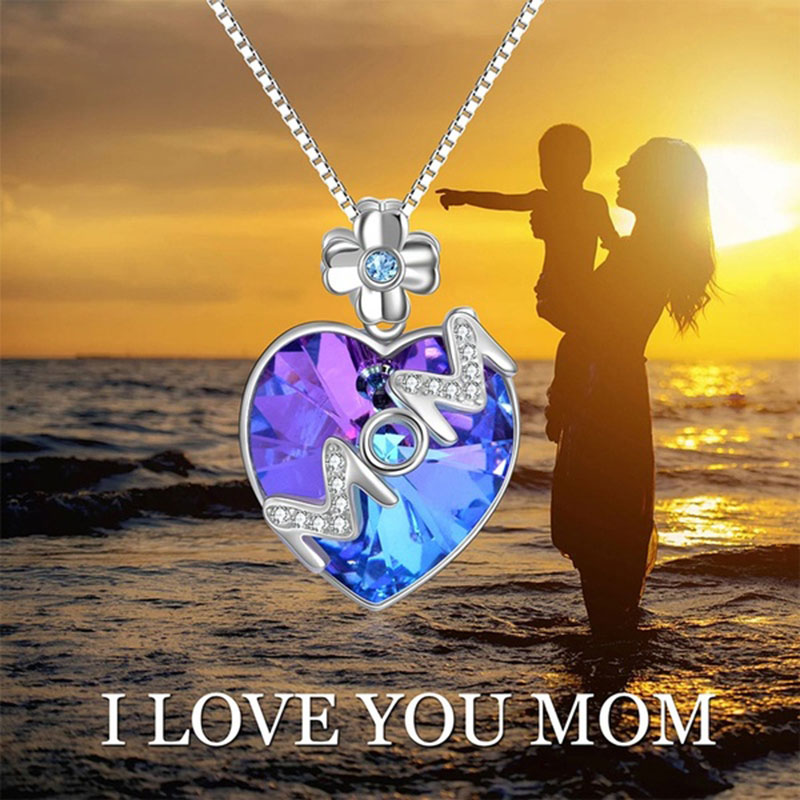 Rainbow Crystal Heart Necklace Women Fashion Statement Wedding Pendants&Necklaces Letter 'MOM' Mother's Day Jewelry Gifts
Rainbow Crystal Heart Necklace Women Fashion Statement Wedding Pendants&Necklaces Letter 'MOM' Mother's Day Jewelry Gifts