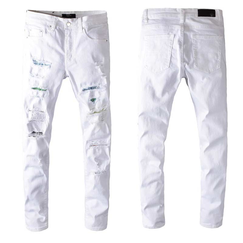 2020 High quality Mens jeans Distressed Motorcycle biker jeans Rock Skinny Slim Ripped hole stripe Fashionable Letter embroidery Denim pants, Blue
2020 High quality Mens jeans Distressed Motorcycle biker jeans Rock Skinny Slim Ripped hole stripe Fashionable Letter embroidery Denim pants, Blue