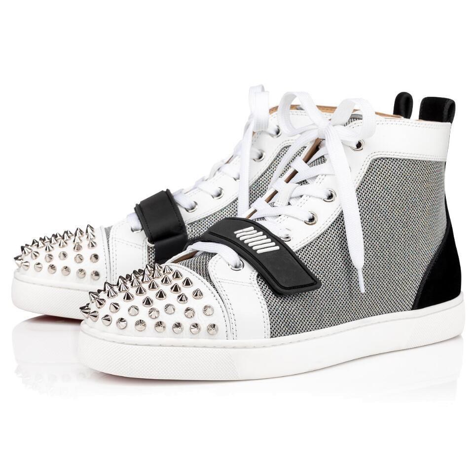 Elegant Brands High Top Red Bottoms Sneakers Shoes For Men Women Casual Walking Luxury Designer Spikes Discount Footwear Flats, Black
Elegant Brands High Top Red Bottoms Sneakers Shoes For Men Women Casual Walking Luxury Designer Spikes Discount Footwear Flats, Black