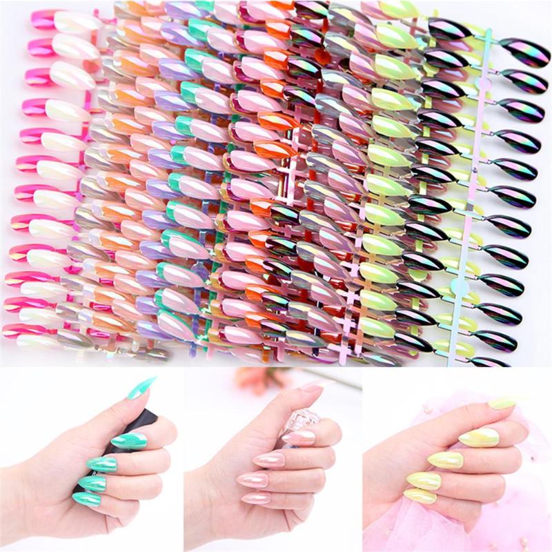 24Pcs Shiny Metallic False Nails Full Cover Stiletto Coffin Fake Nails ABS Artificial Tips Nail Art Decorations Women Makeup Nai, 669
24Pcs Shiny Metallic False Nails Full Cover Stiletto Coffin Fake Nails ABS Artificial Tips Nail Art Decorations Women Makeup Nai, 669