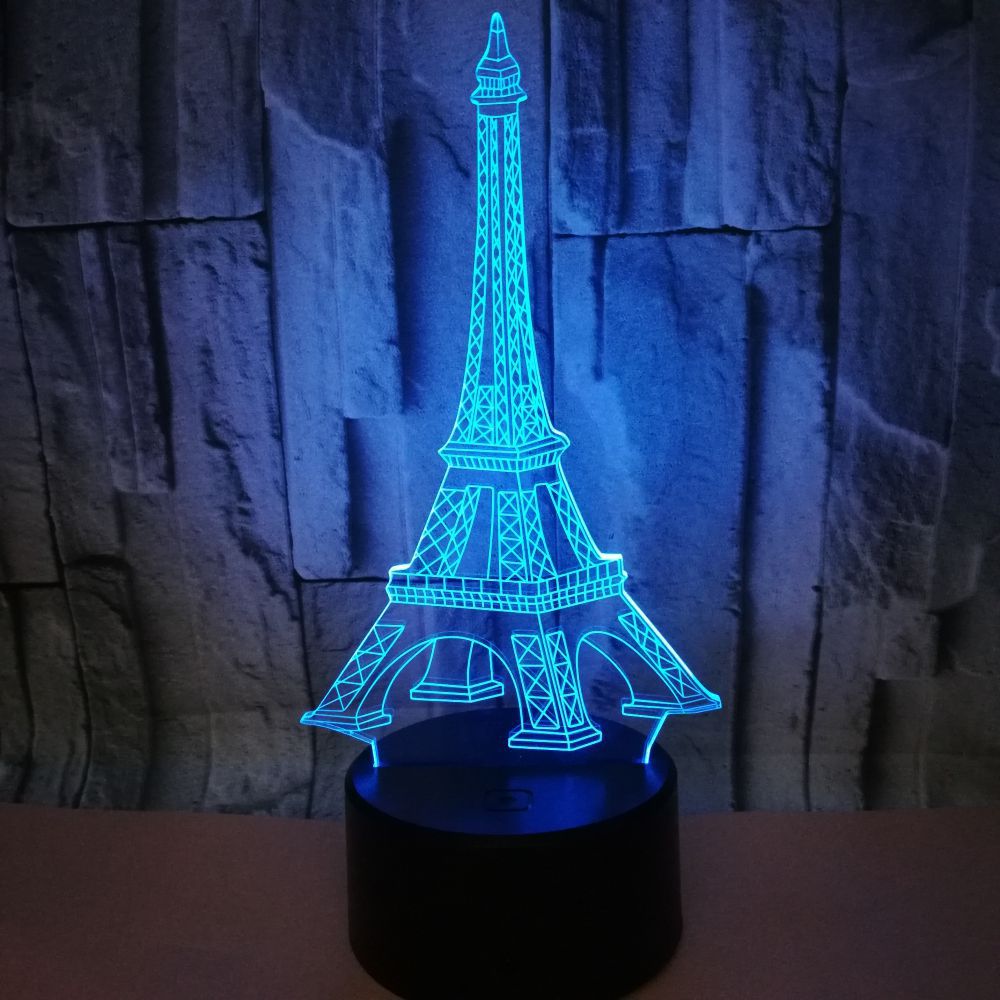 Creative 3D led lights LED Touch Switch Table Lamp Colorful Eiffel Tower Vision Stereo Light Remote Control Gradient 3D Night Light
Creative 3D led lights LED Touch Switch Table Lamp Colorful Eiffel Tower Vision Stereo Light Remote Control Gradient 3D Night Light