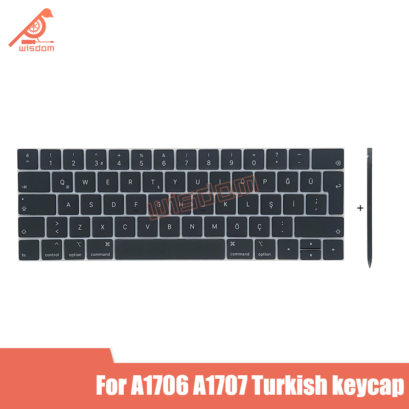 

Full New Keyboard Keycap Turkish Key Cap For Pro Retina 13" A1708 A1706 A1707 Keyboard 2020 2020 Year Turkish Keys Set
