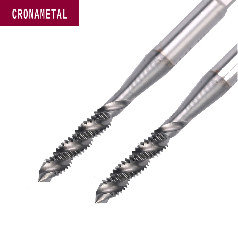 Cronametal HSSE Metric T502 special spiral flute thread tap for stainless steel TICN coating M3 M6 screw tap
Cronametal HSSE Metric T502 special spiral flute thread tap for stainless steel TICN coating M3 M6 screw tap