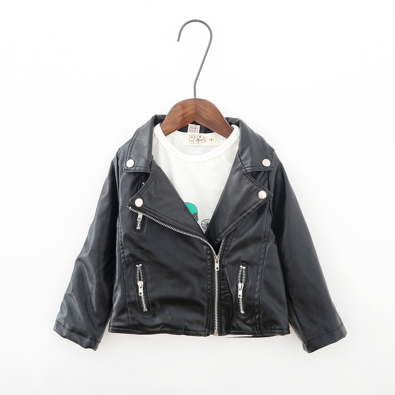 Spring Autumn New Girls Love Printed PU Leather Jackets Children Lapel Cropped Leather Coats Kids Fashion Zipper Tops Outwear, Black
Spring Autumn New Girls Love Printed PU Leather Jackets Children Lapel Cropped Leather Coats Kids Fashion Zipper Tops Outwear, Black