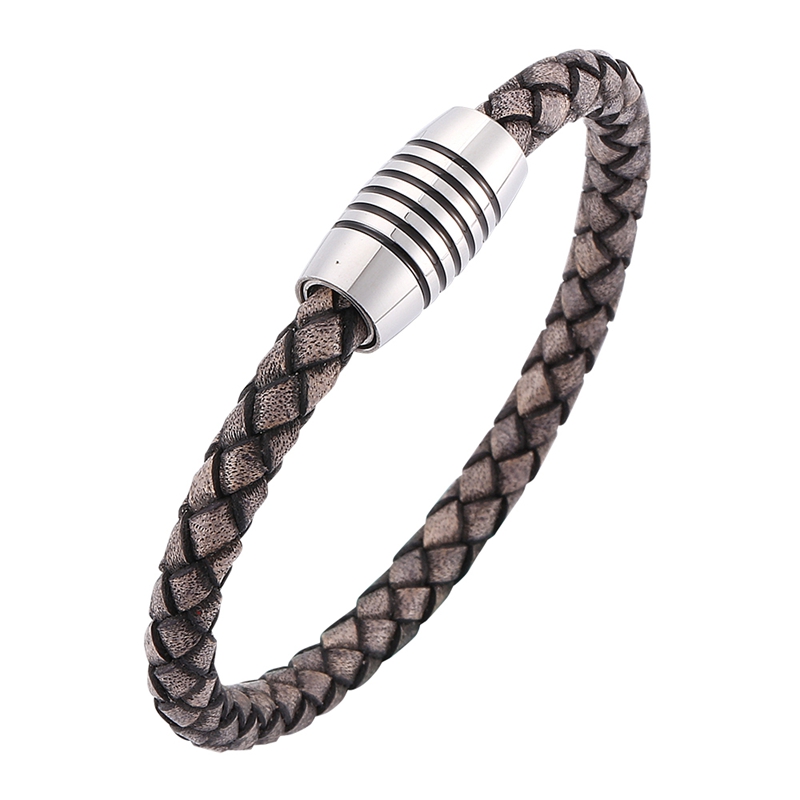 Genuine Leather Bracelets Men Women Charm Magnetic Stainless Steel Buckle Bangles&Bracelets Vintage gift BB0243 
Genuine Leather Bracelets Men Women Charm Magnetic Stainless Steel Buckle Bangles&Bracelets Vintage gift BB0243