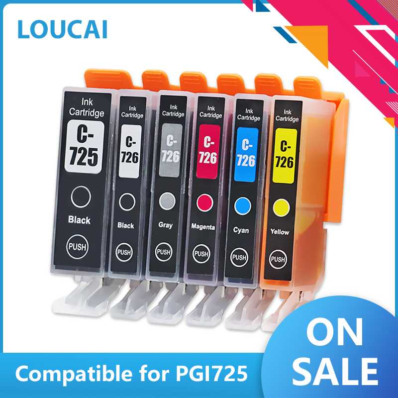 PGI725 CLI726 ink cartridges For canon IP4870 IP4970 IX6560 MG5170 MG5270 MG5370 MG6170 MG6270 printer
PGI725 CLI726 ink cartridges For canon IP4870 IP4970 IX6560 MG5170 MG5270 MG5370 MG6170 MG6270 printer