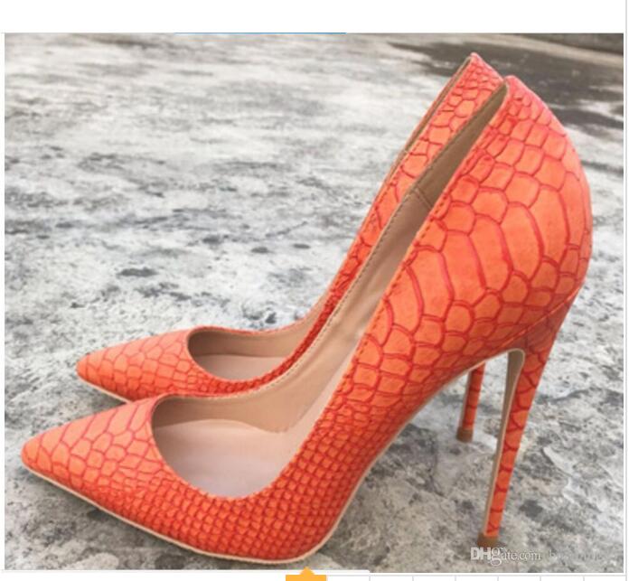 new type orange Snakeskin pattern Women's High-heeled shoes 8cm 10cm 12cm Big code 44 Cusp Fine heel Red bottom Single shoes Nightclub bride, Black
new type orange Snakeskin pattern Women's High-heeled shoes 8cm 10cm 12cm Big code 44 Cusp Fine heel Red bottom Single shoes Nightclub bride, Black