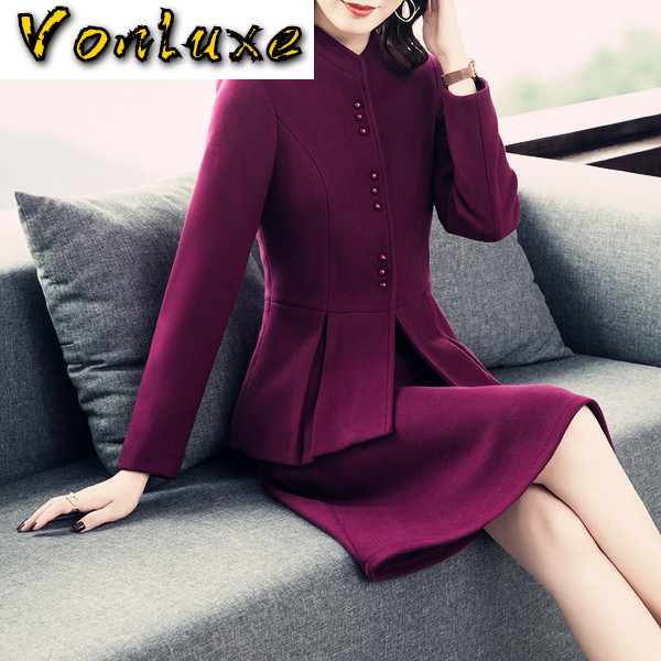 Womens Tweed Wool 2 Piece Skirt Suits Autumn Winter Elegant Office Luxury Designer Slim Business Ladies Professional Sets, White
Womens Tweed Wool 2 Piece Skirt Suits Autumn Winter Elegant Office Luxury Designer Slim Business Ladies Professional Sets, White
