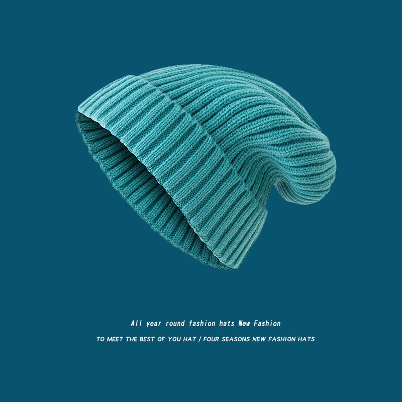 Women winter Hat Fashion Baggy Bonnet Beanies Female Knitted Winter Hats Soft Skiing Slouchy Beanie With Back Opening