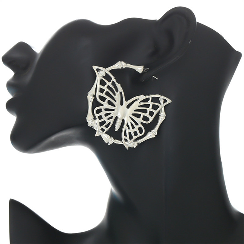 2020 Korean Butterfly Earrings Gothic Vintage Silver Color Big Bamboo Earrings for Women Statement Fashion Jewelry
2020 Korean Butterfly Earrings Gothic Vintage Silver Color Big Bamboo Earrings for Women Statement Fashion Jewelry