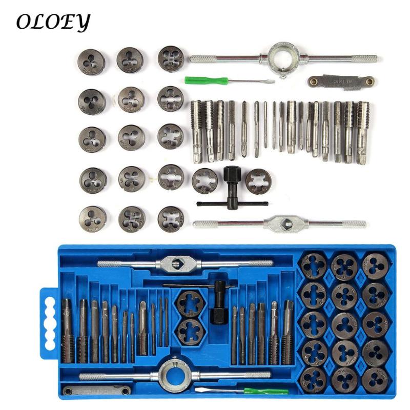 20/40pcs tap die set M3-M12 Screw Thread Metric Taps wrench Dies DIY kit wrench screw Threading hand Tools Alloy Metal
20/40pcs tap die set M3-M12 Screw Thread Metric Taps wrench Dies DIY kit wrench screw Threading hand Tools Alloy Metal