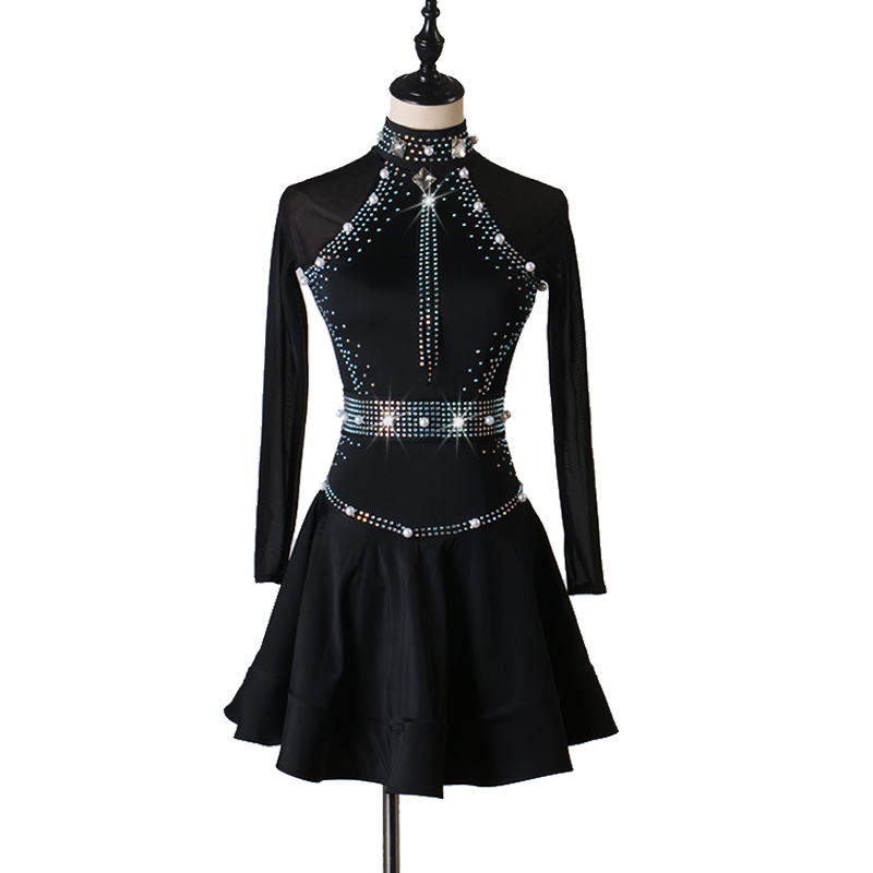 2020 New Students girls latin dance dress women for School performance competition, Black
2020 New Students girls latin dance dress women for School performance competition, Black